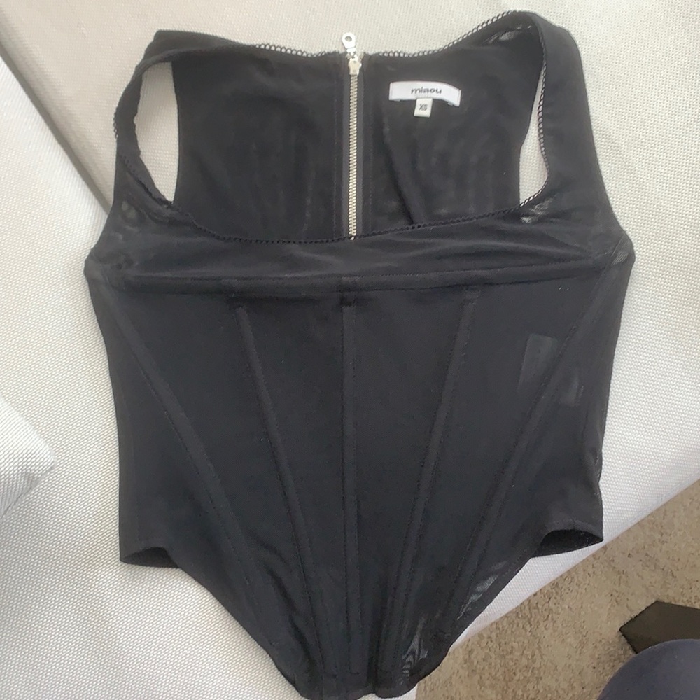 Miaou campbell corset top black